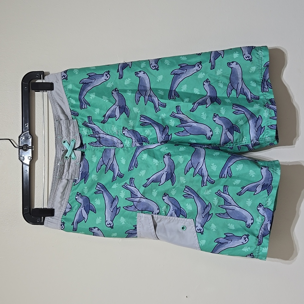 Cat & Jack Sea Lion Print Swim Trunks
